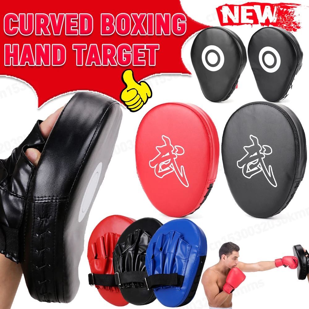 One Curved Glove Boxing Pad Hand Target Boxing Pad Gloves Training Focus Pad Taekwondo Muay Thai Mixed Martial Arts Boxing Glove