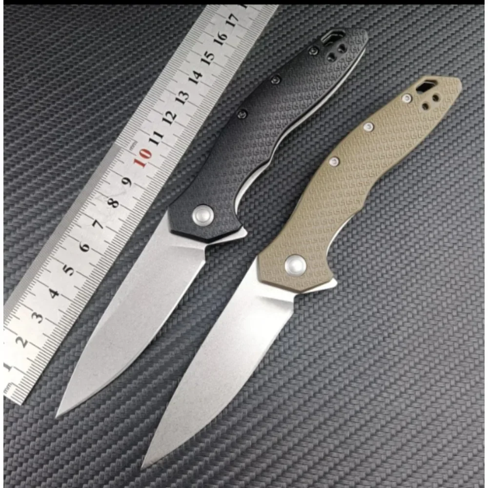 KS 1845 Shoreline سكين للفرد زعنفة مساعدة مجلد 8Cr13 شفرة النايلون مقبض في الهواء الطلق كل يوم حمل الدفاع عن النفس EDC السكاكين