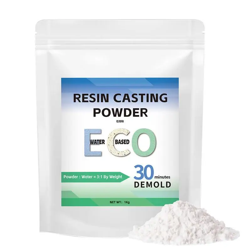 Resin Casting Powder Water Activated Plaster Powder 1000G Eco Resin Casting Powder Fast Cured Plaster Compound 20-30 Minutes