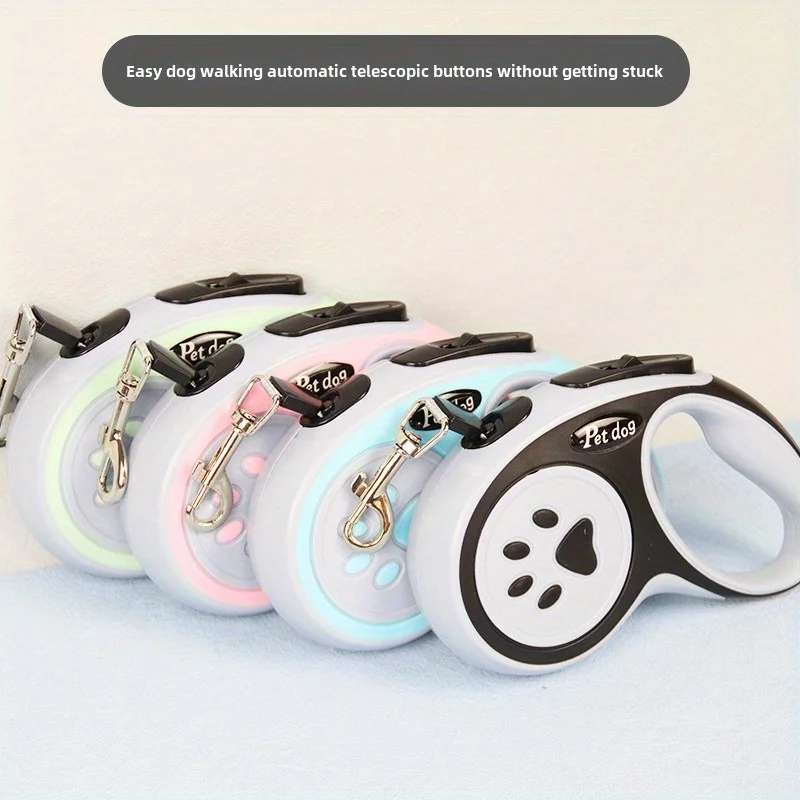 Small-sized cat and dog leash - new model with high appearance quality - one-button braking for outdoor use - extendable leash