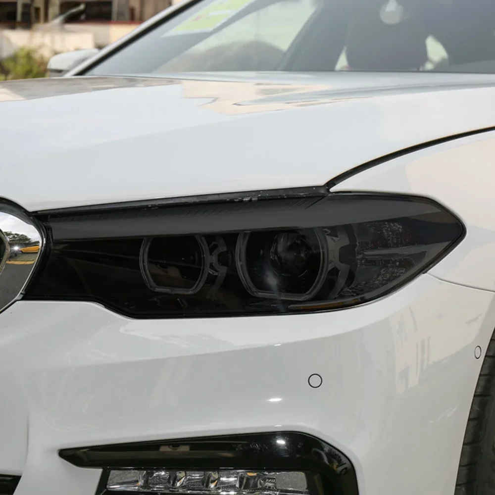 Car Headlight Protective Film Front Headlamp Transparent Black TPU Precut Sticker Deacl For BMW 5 Series GT F07 F10 F11 G30 G31