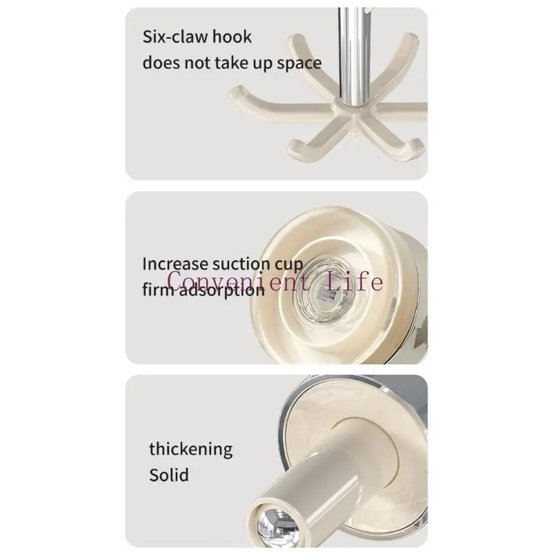 

L1EE Multiple Direction Rotating Plastic Hook 6 Positions Strong Suction Cup for Home