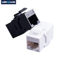 Linkwylan 2PCS Keystone Jack Rj45 UTP Coupler Inline Coupler for CAT6A/CAT6/CAT5E Cat3 Female to Female Insert Coupler