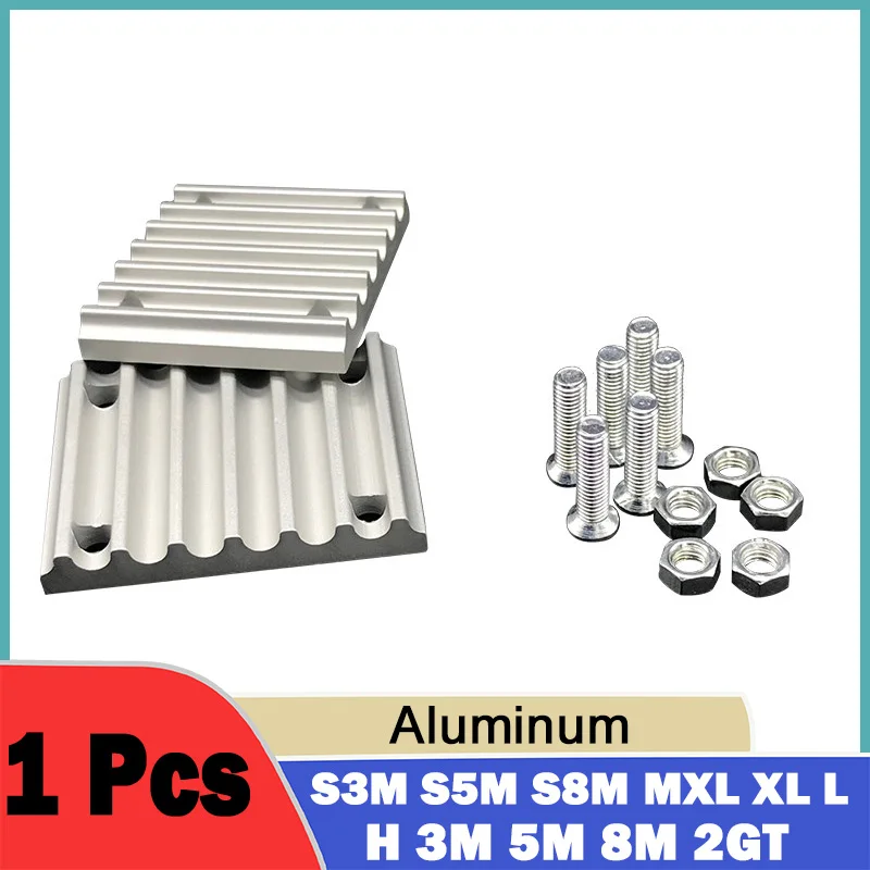 1Pcs Aluminum Arc Clamp Tooth Plate S3m/S5M/S8M/MXL/XL/L/H/3M/5M/8M/2GT Timing Belt Clamp Tooth Plate for Open Timing Belt