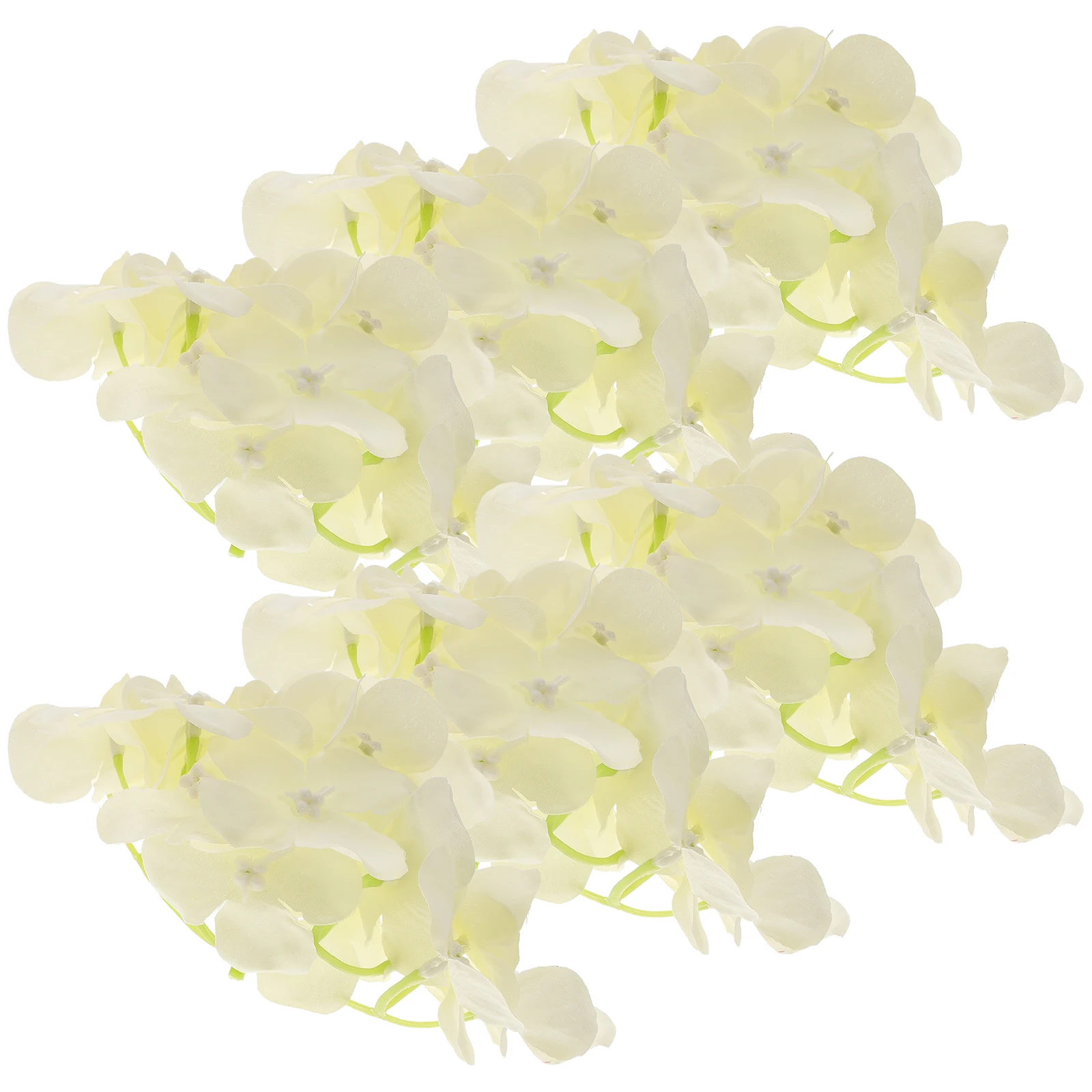 

6 Pcs Wreaths Artificial Hydrangea Flower Faux Peony Hydrangeas Flowers White Baby