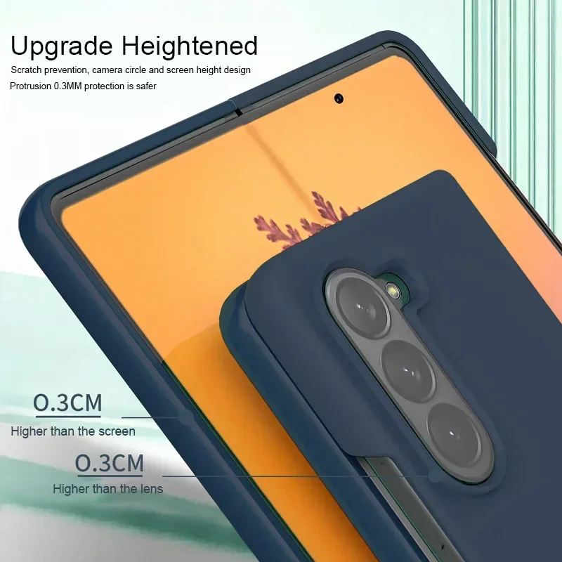 Coque Liquid Silicone Case For Samsung Galaxy Z Fold5 6 7 Ultra Thin Soft TPU Shockproof Phone Case For Z Fold 4 Protector Cover