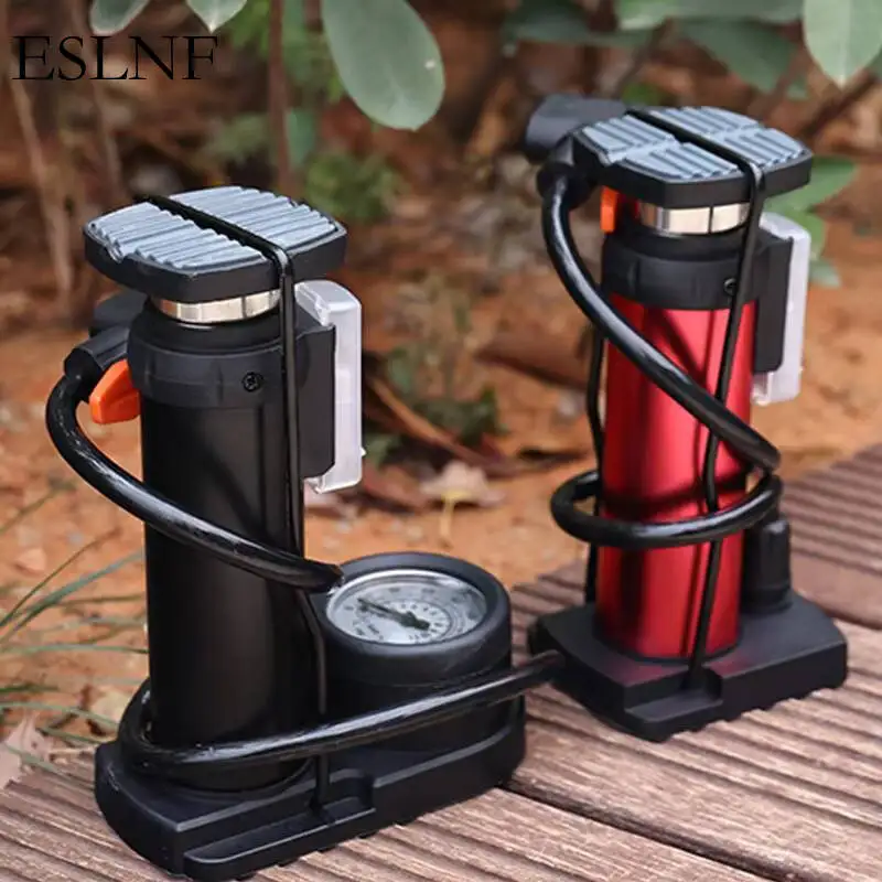 

ESLNF Bicycle Pump Bike Air Pump Aluminum Fashion Mini Bicycle Pumps Portable Cycle Floor Pump for Bike Tires