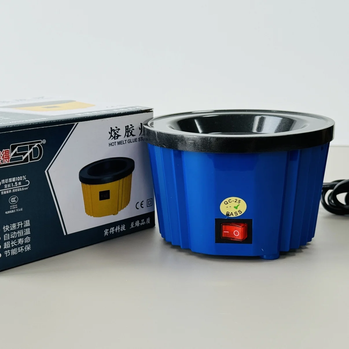 وعاء الغراء الساخن مع 100 واط الكيراتين الغراء الانصهار تذوب إناء/ قدر درجة حرارة ثابتة للشعر هيربيسي تمديد الغراء الساخن الملحقات