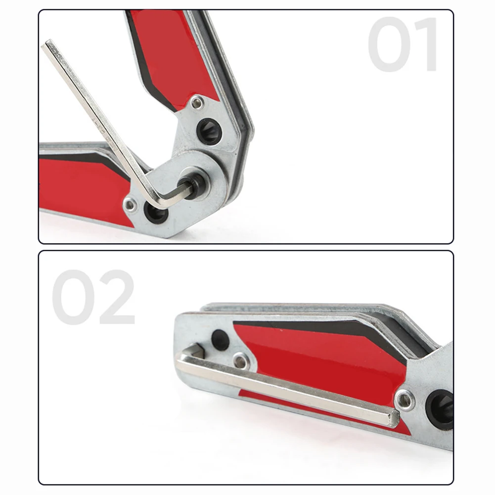 

Metalworking Workshop M Red-4.72*3.07*0.98in Adjustable Welding Magnet Magnetic Welding Fixture Dual-Sided Magnet