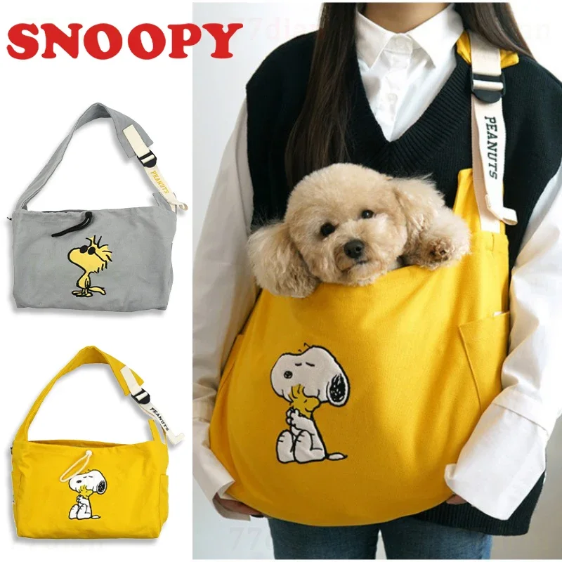 

Snoopy Pet Dog Carrier Shoulder Bag Out Portable Cat Puppy Sling Bag Anime Cartoon Cute Breathable Small Pet Carrying Tote Bag