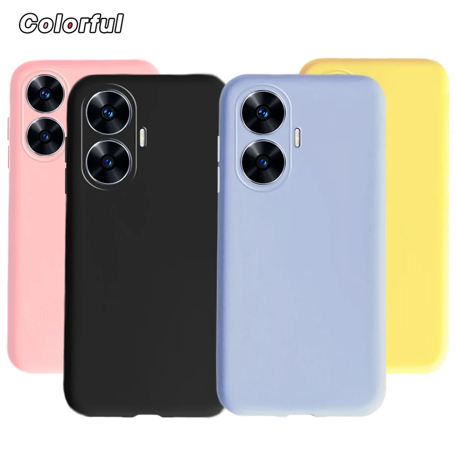 For Realme C55 2023 Liquid Silicone Soft TPU Phone Case Back Cover For RealmeC55 C 55 RMX3710 Bumper Shells