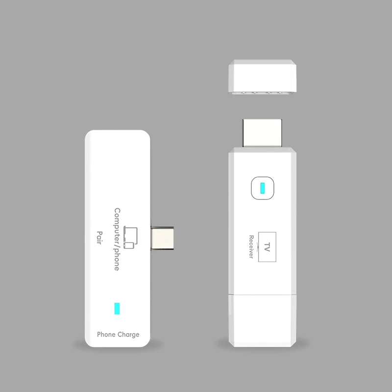 50M Wireless Type-C HDMI Trasmettitore Video Ricevitore Extender 1080P USB C HDMI Extender Display per IPhone15 16 MacBook Laptop