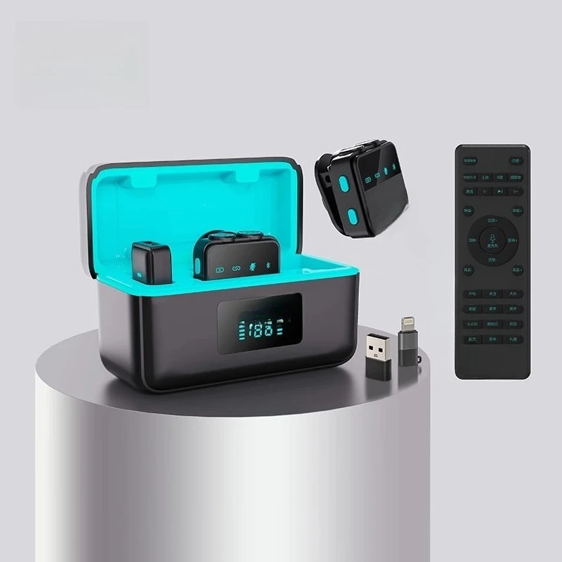 ワイヤレスマイク 首掛けクリップ式 ノイズリダクション ライブ配信/Vlog/抖音動画撮影/屋外撮影専用