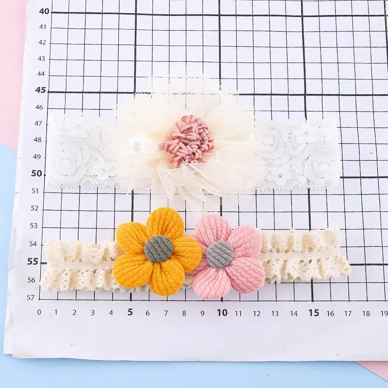 

﻿ 2Pcs Baby Headband Sweet Flower Bow Princess Girl Elastic Hairband Bowknot Headwear Newborn Photo Props Kids Hair Accessories