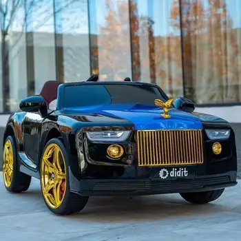 ขนาดใหญ่ขนาด 1-6 ปีเด็กชายและเด็กหญิงไฟฟ้า 4 ล้อชาร์จรีโมทคอนโทรลเด็กนั่งรถของเล่น