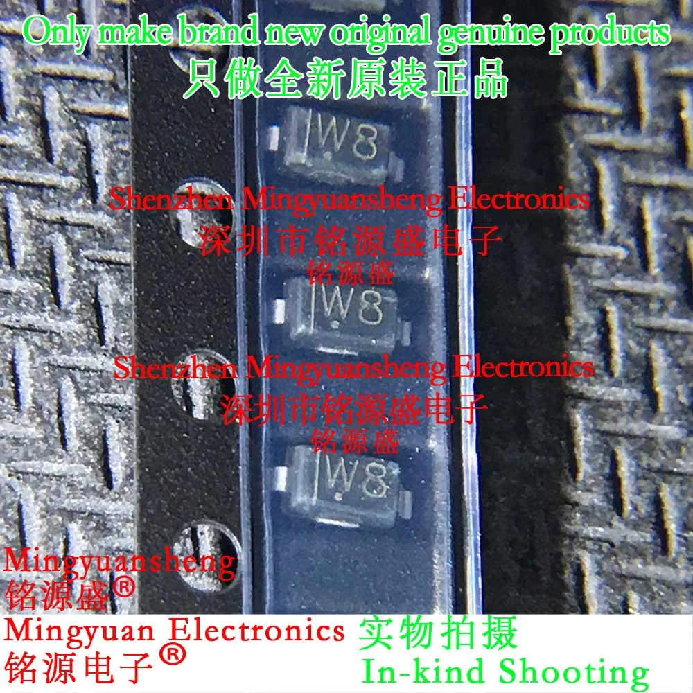 

Mingyuansheng Brand New Original Genuine Bzt52C5V1 Silk Screen Printing Word Code Wb Package Sod123 5.1V 0.5W 5% Zener Diode Chip (1-100Pcs)