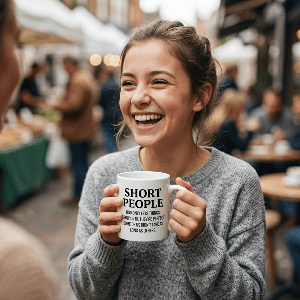Mug Keramik Orang Pendek Lucu - Coffee Tea Friends ulasan dan harga