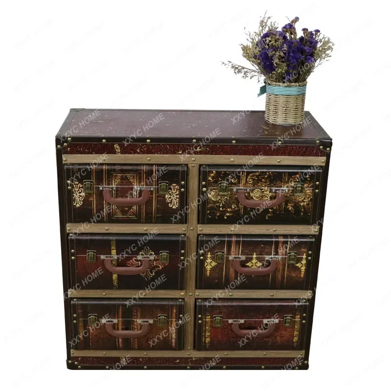 Armario Retro con múltiples cajones, cómoda multifuncional, modelo de Color, adornos de exhibición para habitación, armario de ropa, estantería