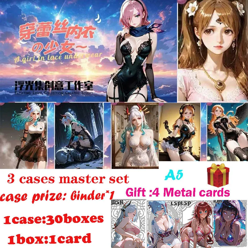

2025 Newest Girl in lace pajamas A5 Waifu Boards Goddess Story Collection Card Swimsuit Bikini Booster Box Habbies Gift