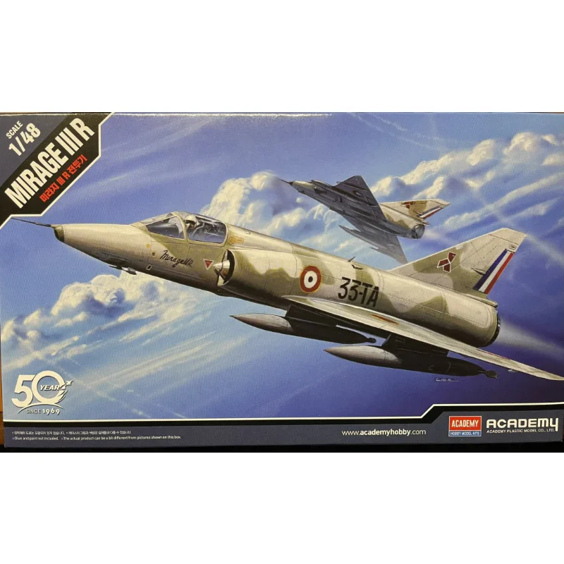 Academy 1/48 assemblagemodel 12248 Mirage III R verkenningsvliegtuigen Vliegtuigmodelset