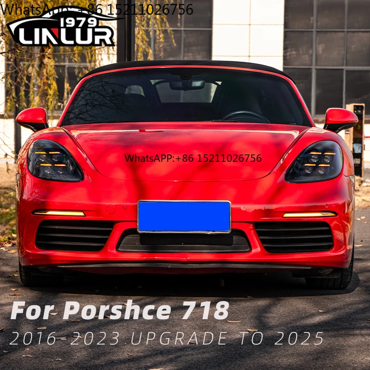 [1979] Autoscheinwerfer 982 Scheinwerfer-Upgrade auf 2023 Pdls Style LED-Scheinwerfer für 2016–2023 Porsche 718 Boxster Cayman