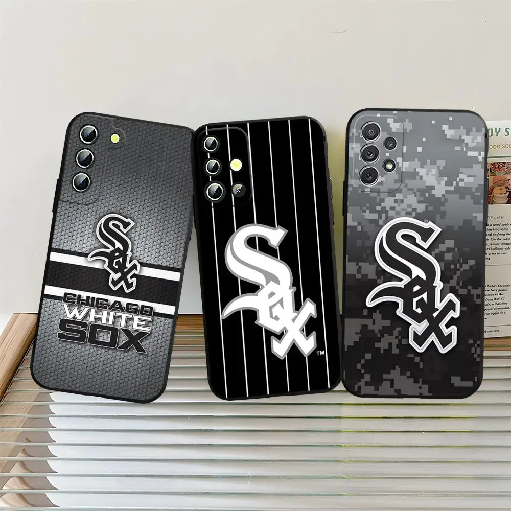 Funda para Teléfono C-Chicago Baseball White Sox para Samsung S26 S25 S24 Ultra S22 S23 Fe S21 Plus A54 A37 A16 A17 A53