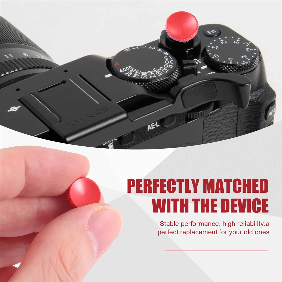 N82R Camera Shutter Release Button Metal for Fujifilm XT30 XT20 XT10 XT3 XT2 XPRO2 X100F X100T Sony RX1R RX10IV Leica(Red)