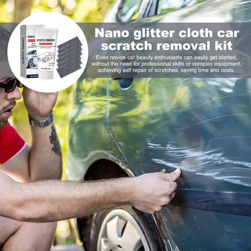 Car Scratch Remover Cloth Car Scratch Repair Cloth With Repair Paste Car Scratch Eraser For Vehicles Car Paint Deep Scratches