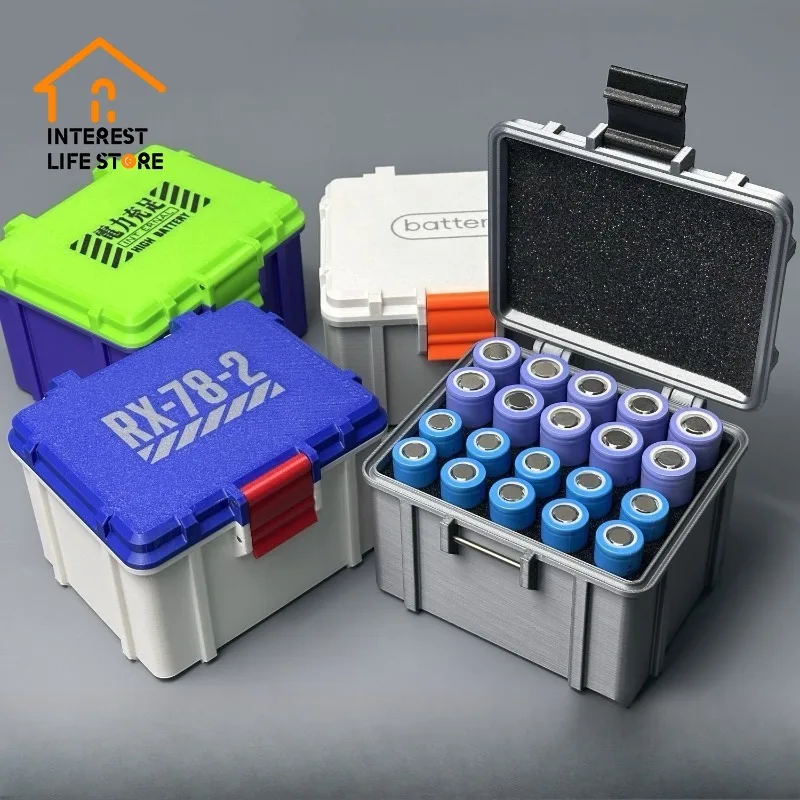 

Slots Battery AA/AAA/18650 Batteries Weterproof Hard Shell Battery Case Organizer Home Decoration Room Table Decor Accessories