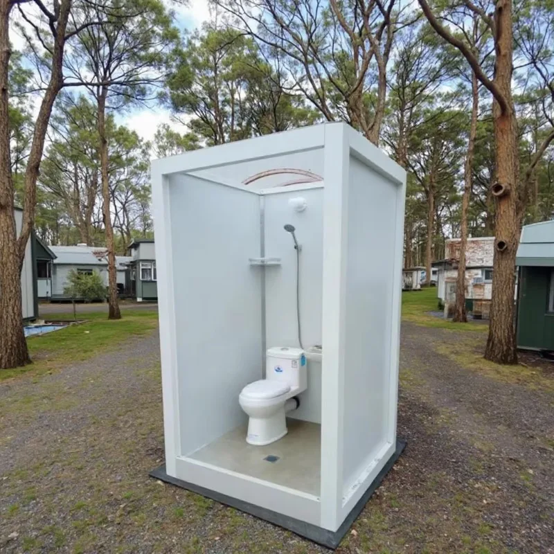 2026 Detachable Plastic Mobile Toilet with Shower Outdoor Foldable Toilets for Hotels Convenient Outdoor Toilet and Shower Cabin