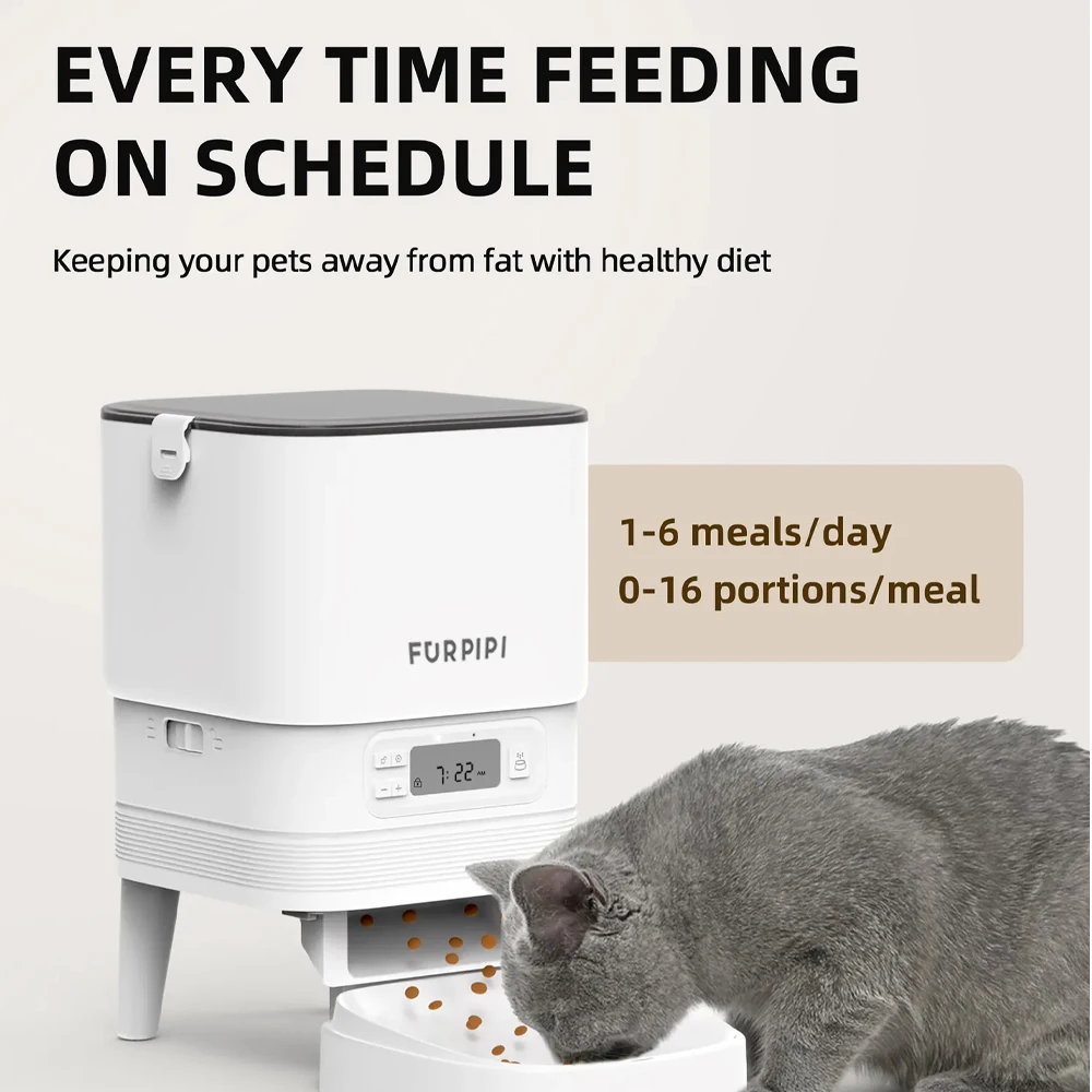 Automatic Feeder for Cats Dog Feeder Automatic fot Pet with Key Remote Control Keep Food Fresh Cat Dog Pet Feeder Bowls Furpipi