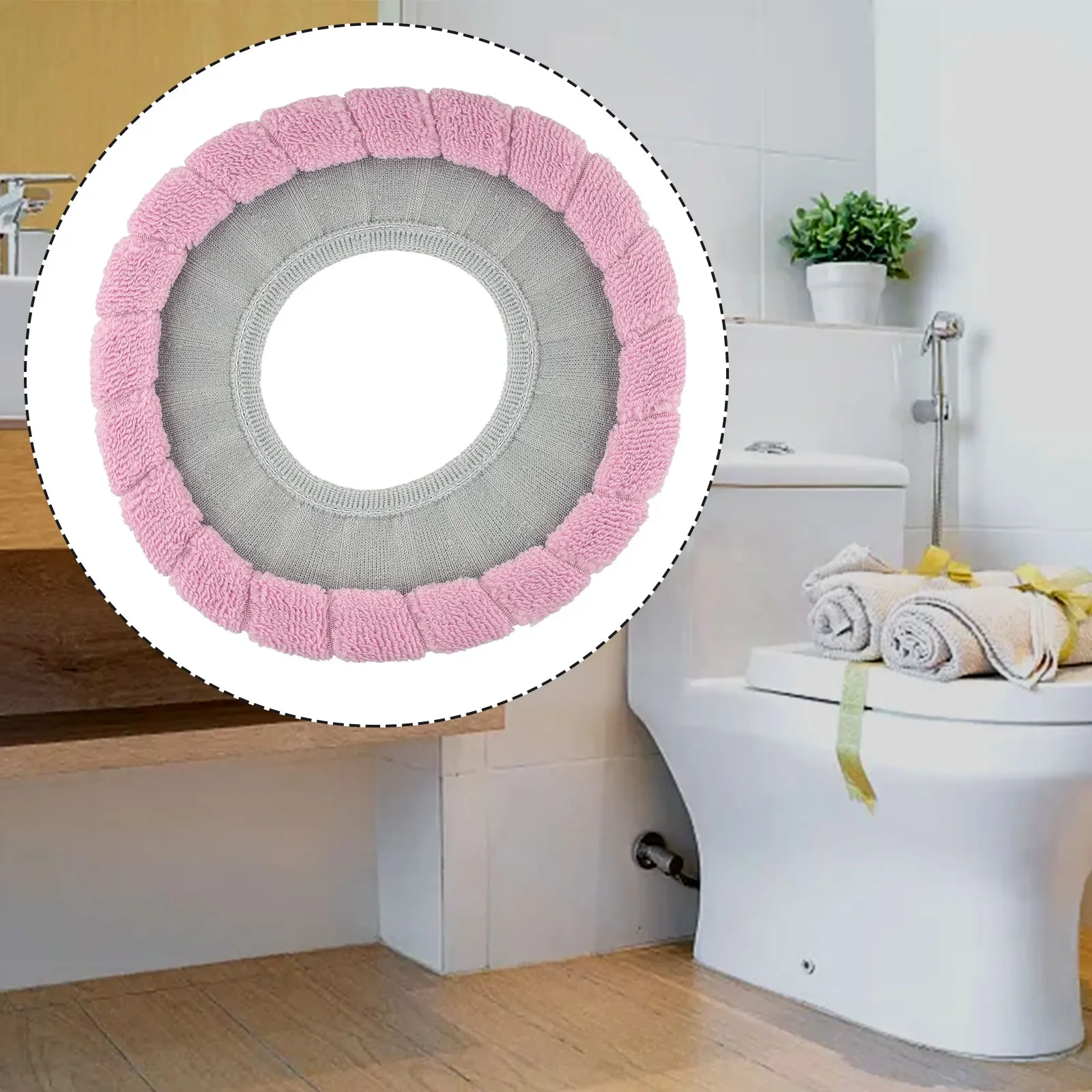 Winter Warm Toilet Seat Cover Mat Bathroom Toilet Pad Thicker Soft Washable Closestool Cover Lid Mat Bathroom Accessories