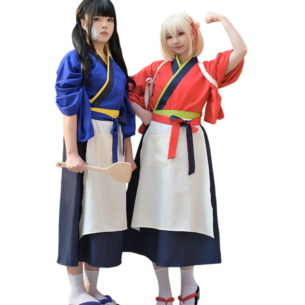 

Костюм для косплея аниме Lycoris Recoil nishikier Chisato парик красная куртка прямая атака Иноуэ такина Униформа юбка пальто JK костюм