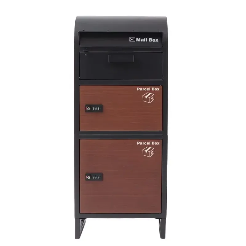 Japanese Factory Customizable Modern Steel Mailbox Free-Standing Outdoor Anti-Theft Waterproof Powder Coated Parcel Delivery