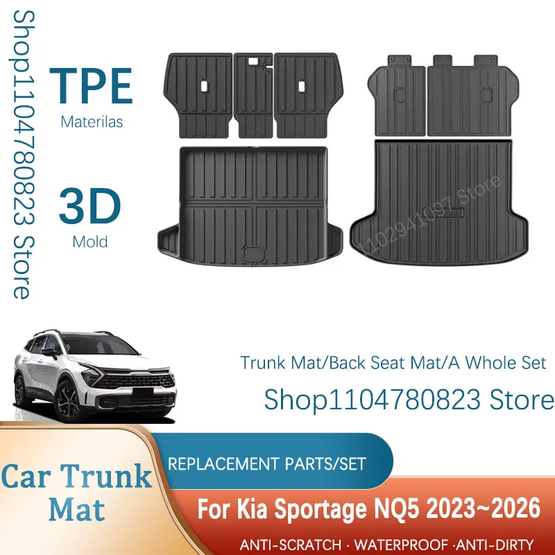 

Car Trunk Mats For Kia Sportage NQ5 SWB LWB 2023 2024 2025 2026 Waterproof Pad Back Cargo Liner Back Seat Cover Auto Accessories