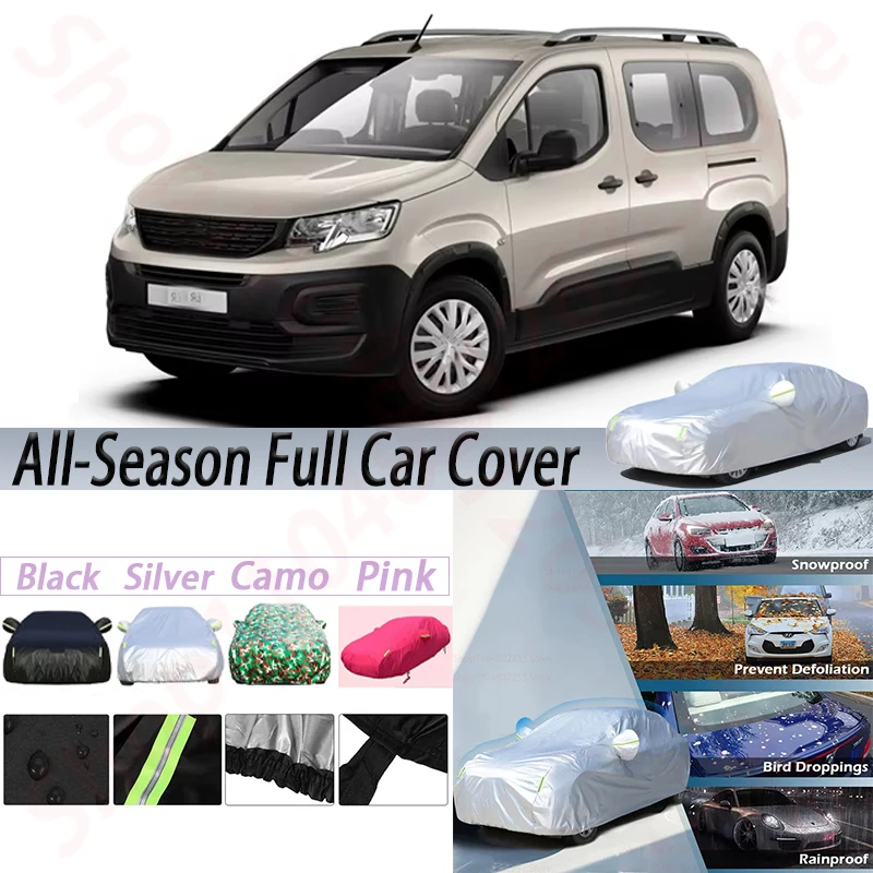 

Waterproof Car Covers Indoor Outdoor Sun Shade Anti-UV Rain Snow Dust Protection Cover For Peugeot Rifter