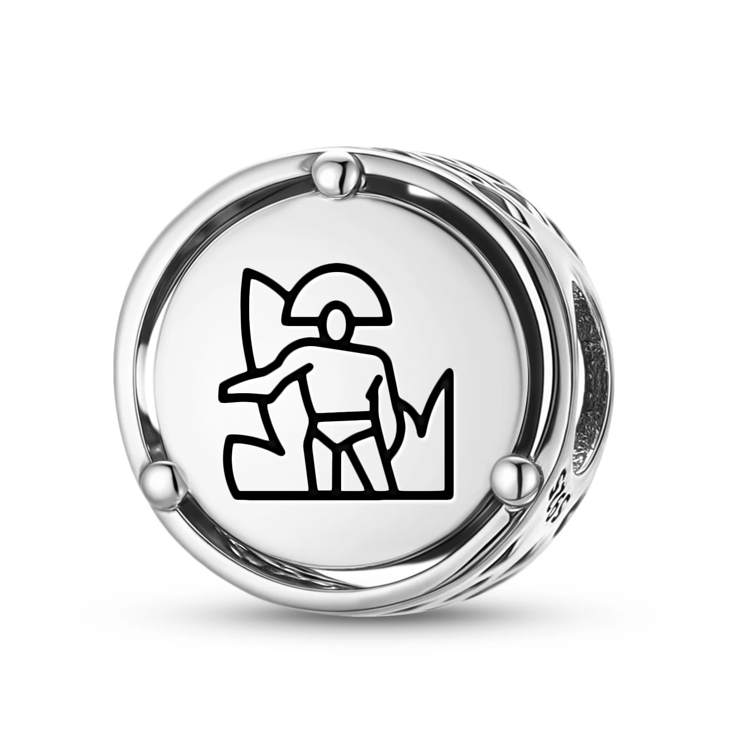 

Mayan Fire dance 925 Sterling Silver Symbol Charm Fit Original Bracelet Diy Jewelry Accessories Family Bead