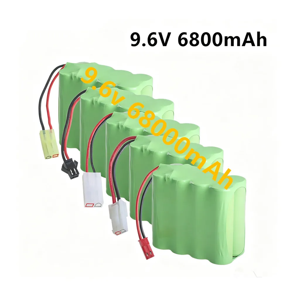AA 9.6V 6800mah NiMH Battery For Rc toys Cars Tanks Robots Boats Guns 9.6 v Rechargeable Battery 8* AA Battery Pack 5000mAh