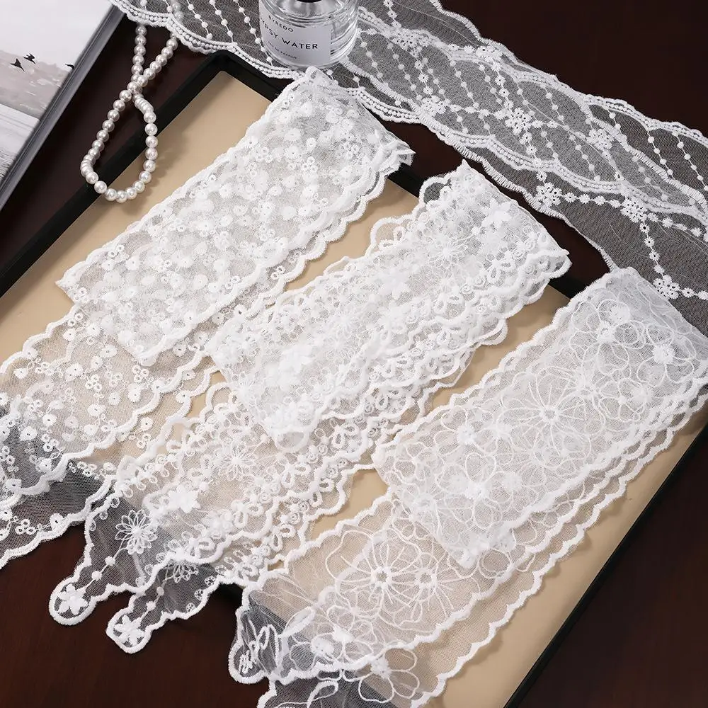 

New Lace Floral Headscarf Long Skinny Ribbon Hair scarf Adjustable French Pastoral Headband for Women Narrow Lace Neck Scarf