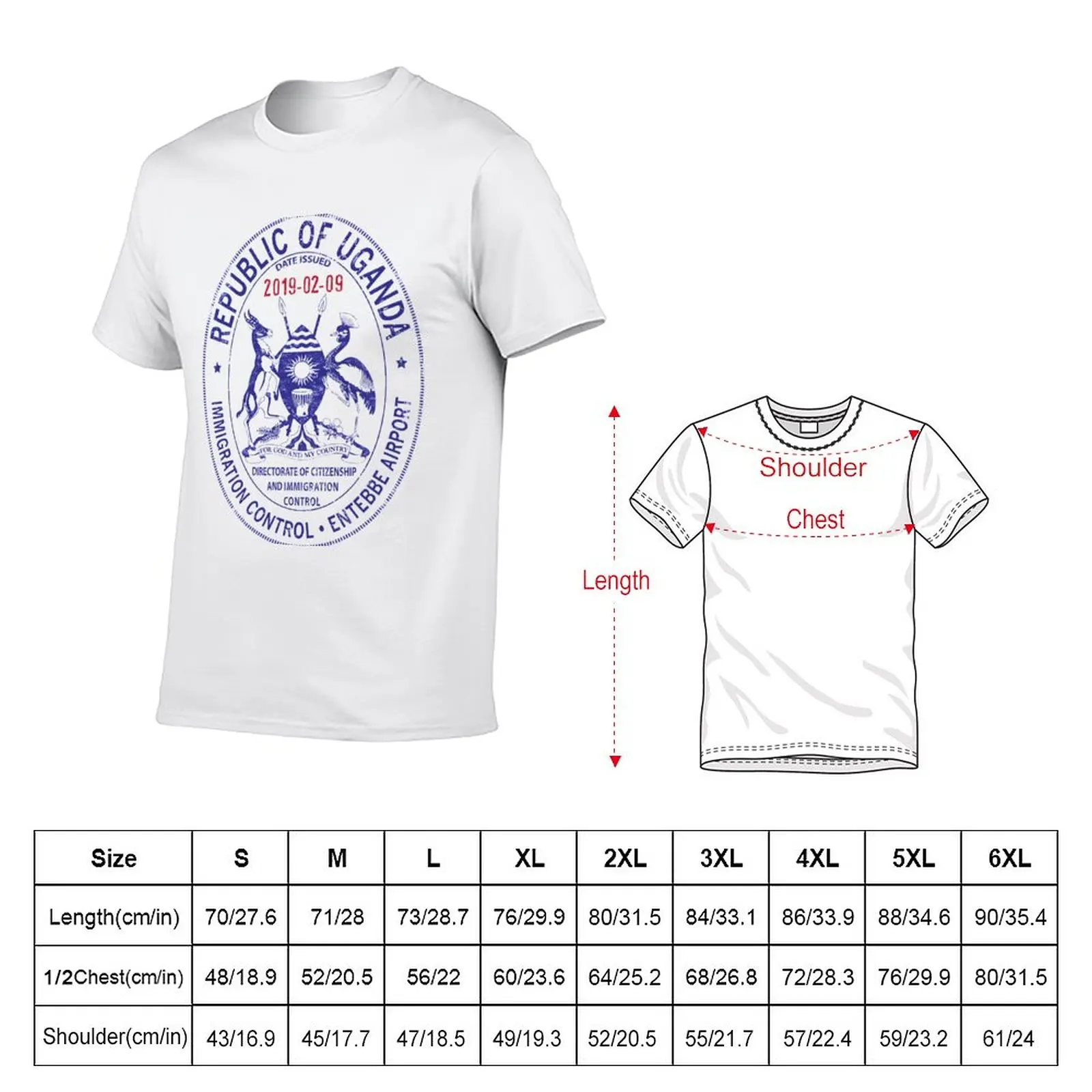 New Passport Stamp - Uganda T-Shirt Anime t-shirt custom t shirts t shirt for men