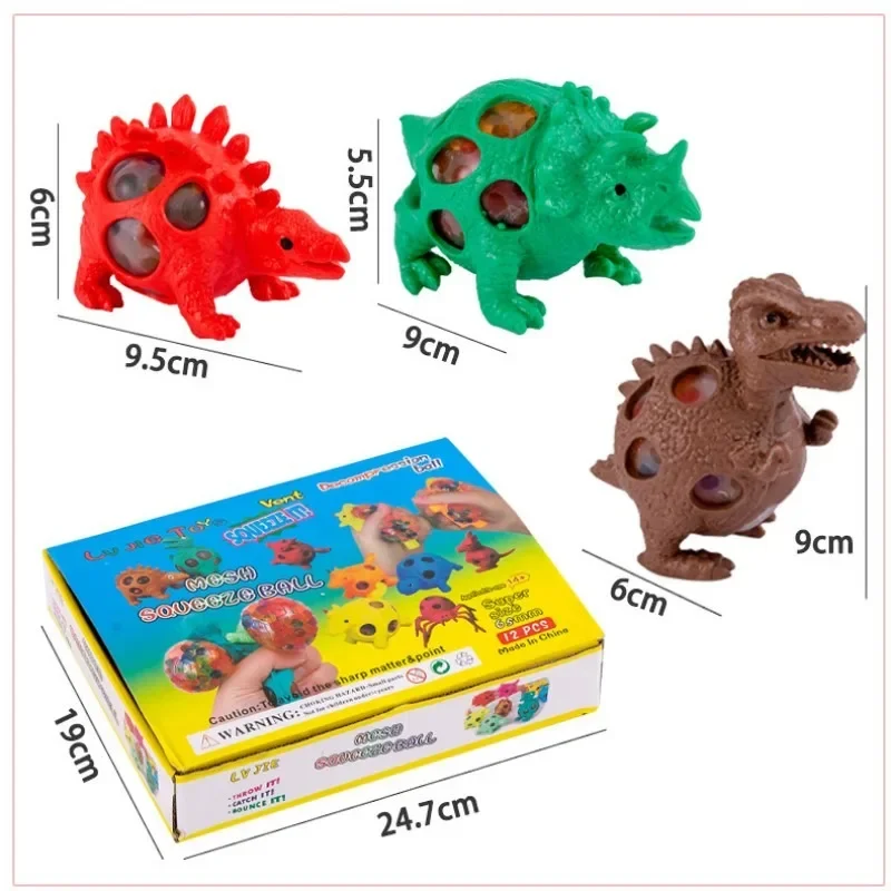 1pc Neue Dinosaurier Squeeze Spielzeug für Kinder Entlüftet Trauben Ball Prise Dekompression Antistress Squishy Spielzeug Relief Stress