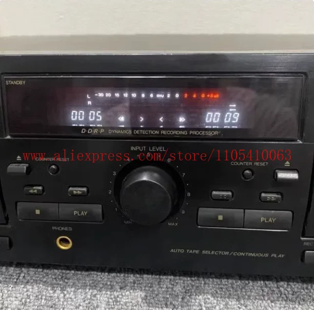 Dual Cassette Deck Recorder 2-Way Tape Deck Player with Auto Reverse Hi-Fi Stereo Sound Vintage Audio Equipment