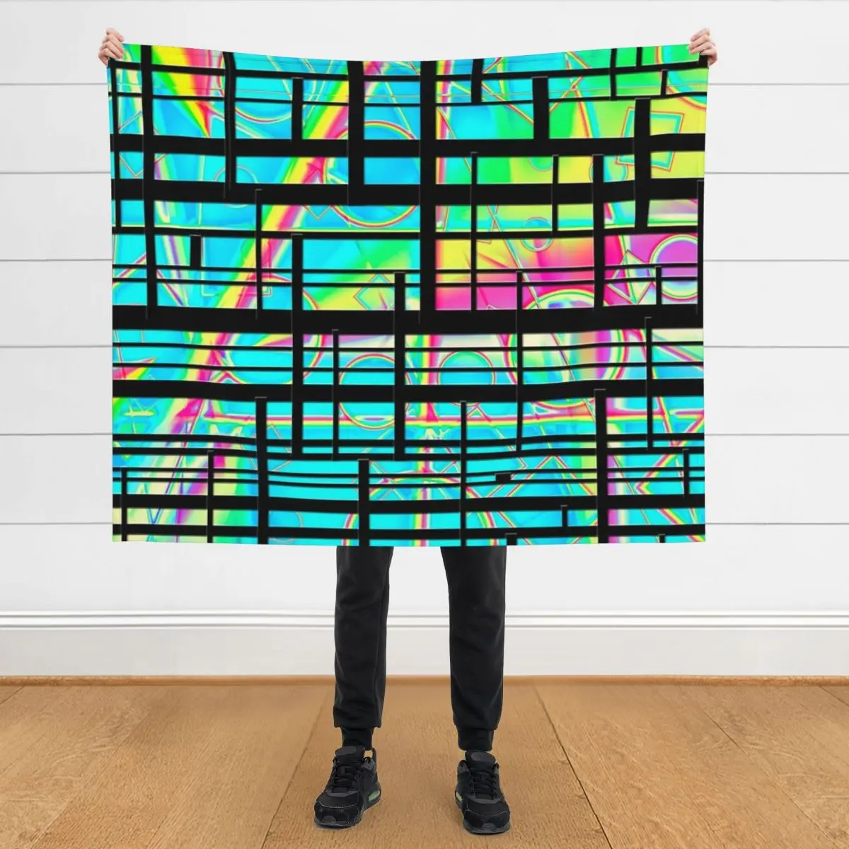 

Rainbows and lines Throw Blanket Thin Furry Heavy warm for winter Blankets