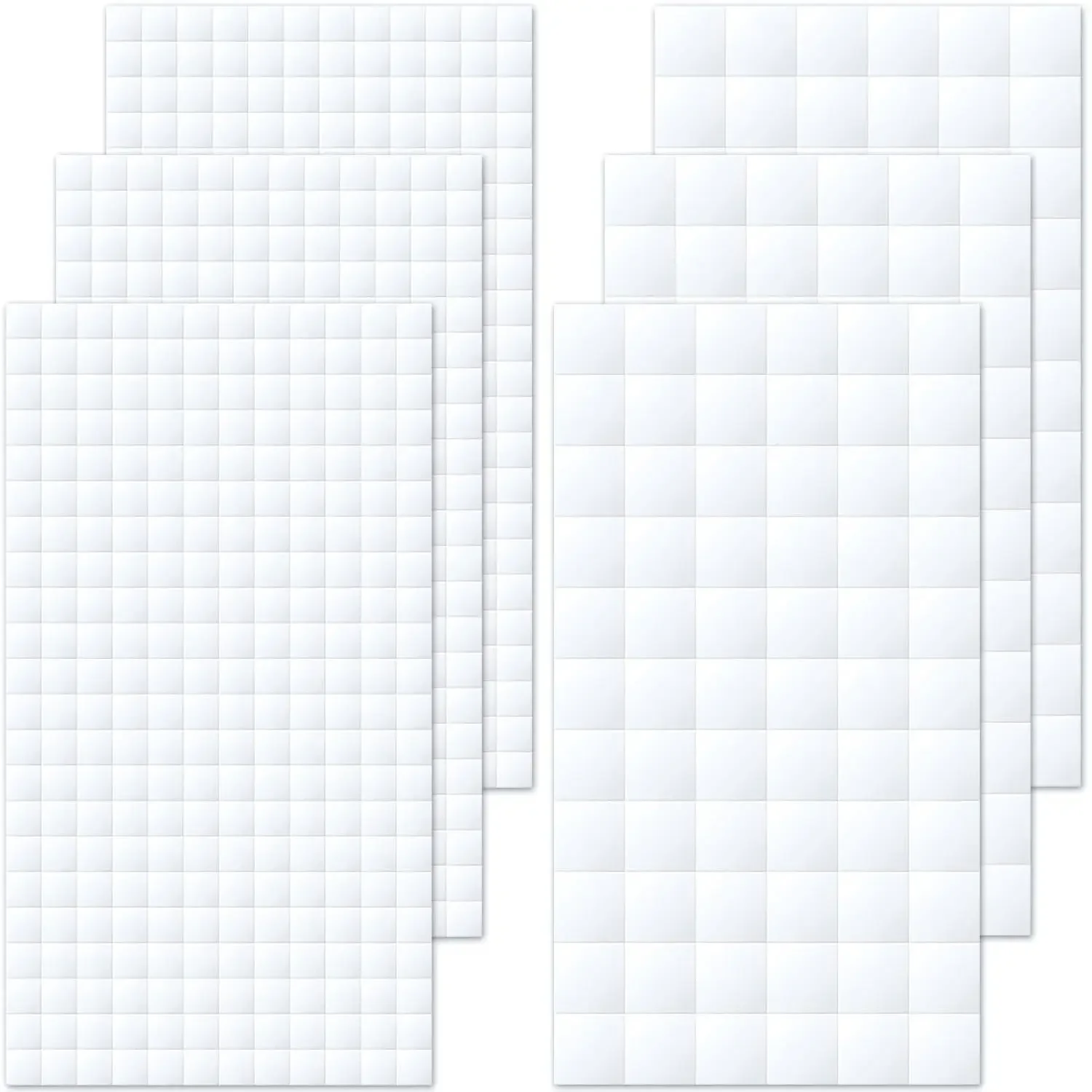 Foam adhesive square sheet, double-sided self-adhesive dots, pre-cut square strip-shaped foam tape, suitable for DIY art