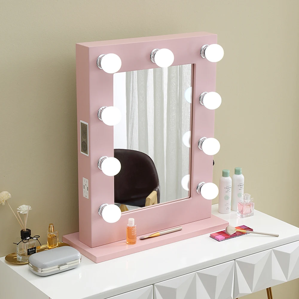 Dimmable Smart Music Playing Cosmetic LED ed Makeup Hollywood Vanity Mirror With s