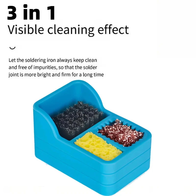 

Solder Tip Dross Collecton Box 3 In 1 Soldering Tip Cleaner Welding Organizers Case for Technicians and DIY Projects