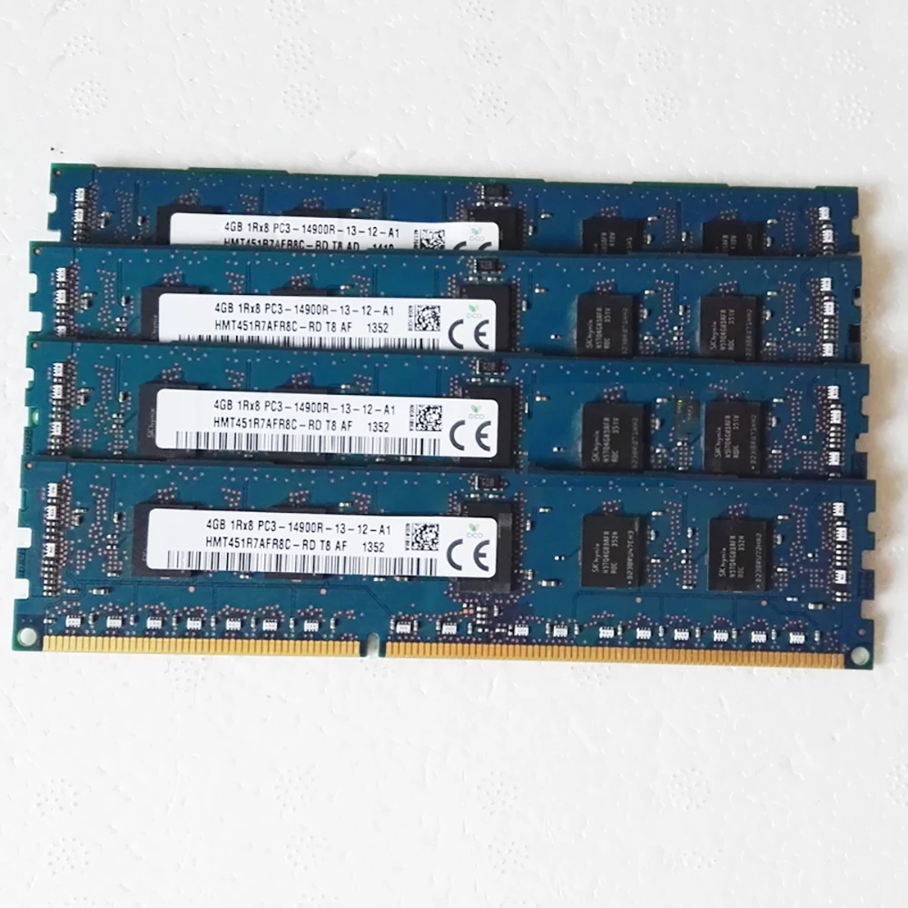 For SK Hynix RAM 4G 4GB 1RX8 PC3-14900R DDR3 1866 REG ECC HMT451R7AFR8C-RD Server Memory