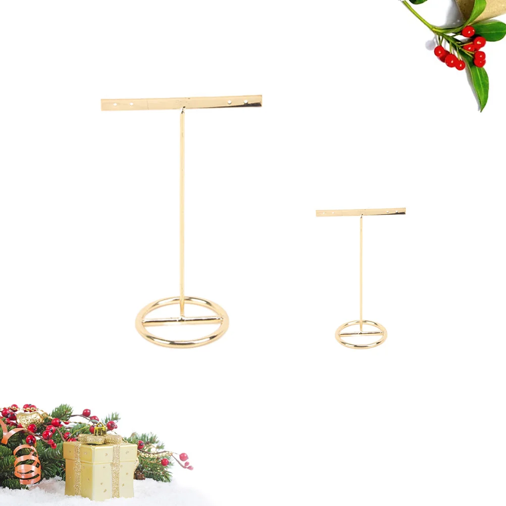 

2pcs T Shape Earring Display Stand Metal Earring Holder Jewelry Organizer Rack For Earrings Storage Display Stand Decor