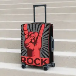 Rock Guitar Rose valigia Cover Music Love Cruise Trip Holiday Strectch accessori per bagagli Protector regalo di natale