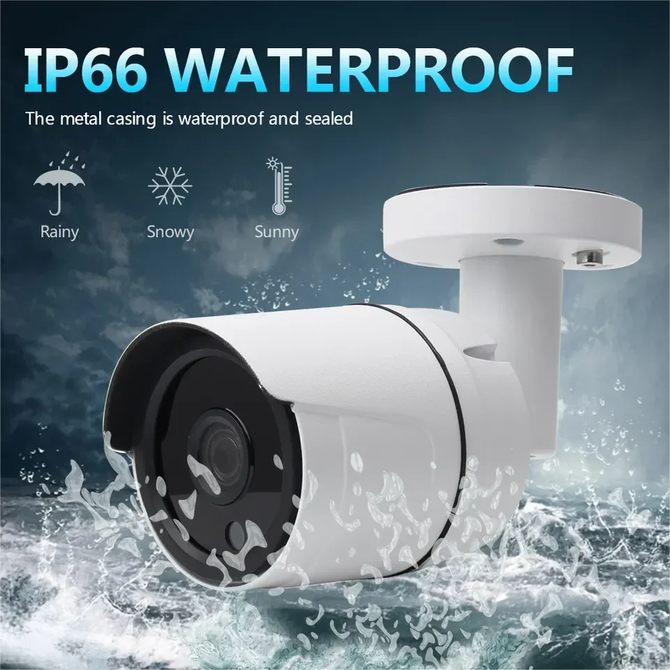 H.265 CCTV نظام الأمن 4CH NVR 5MP كاميرا IP خارجية IR ليلة P2P طقم مراقبة الفيديو